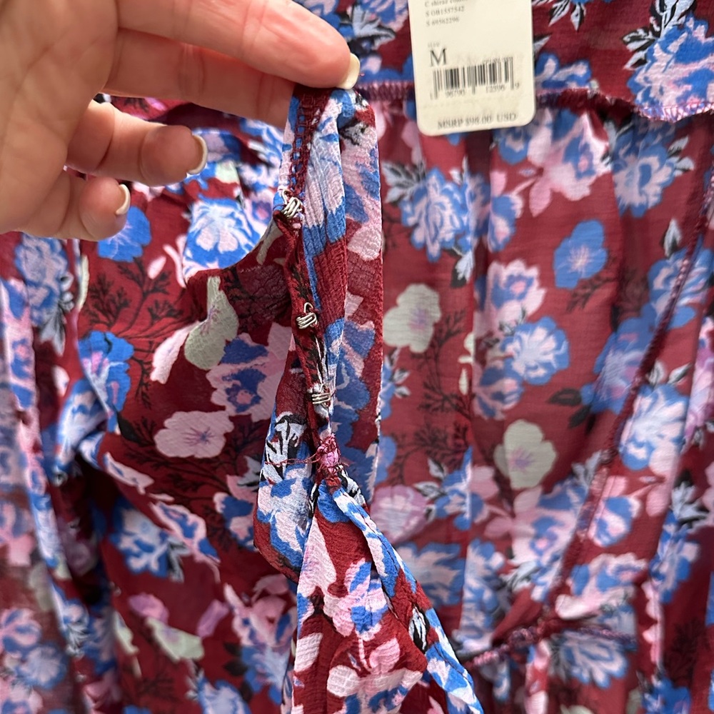 FREE PEOPLE MAYBEL RUFFLE TOP NWT - Picture 4 of 14